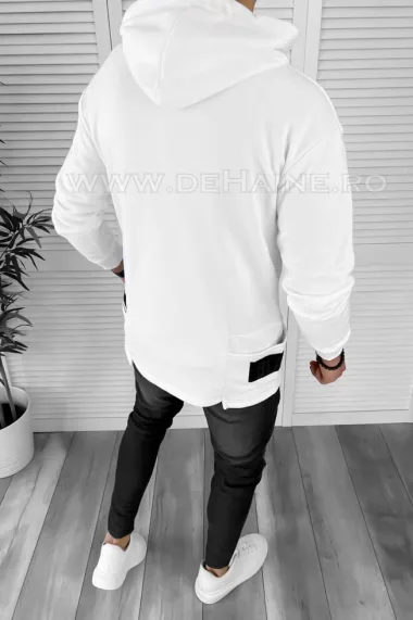 Hanorac barbati slim fit alb K177 37-2